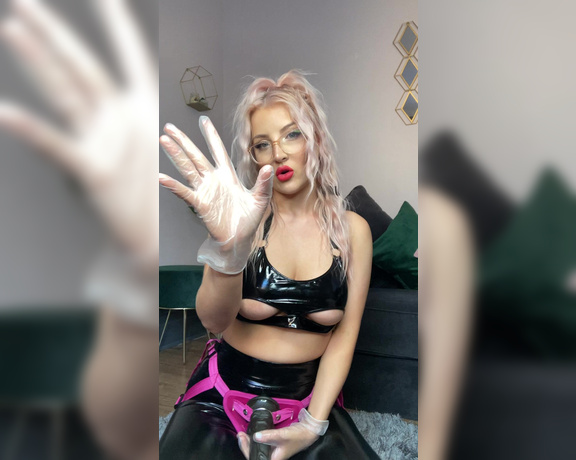 CutieDaisyMay093 - JOI in PVC with strap on and latex gloves, JOI, Latex, PVC-Vinyl, Strap-On, Cum Countdown, ManyVids
