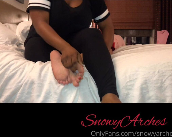 SnowyArches - This is a throwback video with my short toenails, and I am with @ticklishinbaltimore.