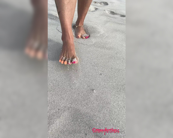 SnowyArches - I love the sand in between my toes, and I thought it was sexy walking through wiggling