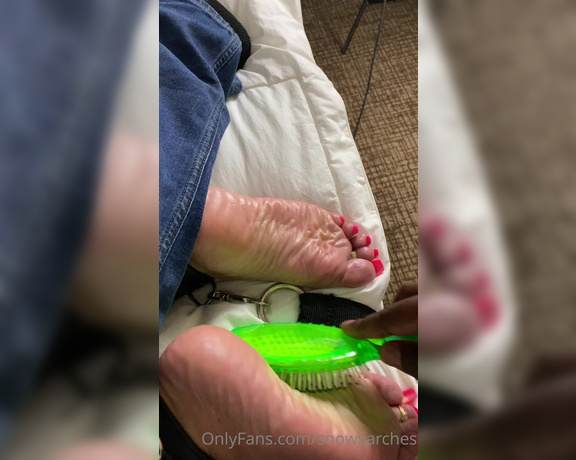 SnowyArches - This was so hard to handle  I definitely got revenge. Posting full video and footjob