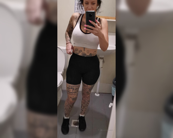 Melody Radford - Gym bathroom showing off my body