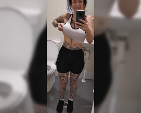 Melody Radford - Gym bathroom showing off my body
