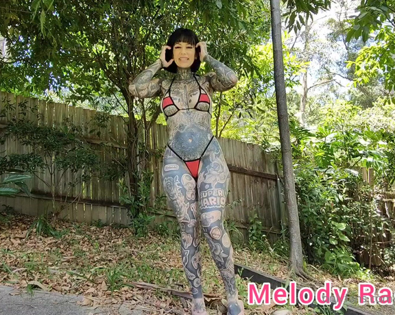 Melody Radford - Sexy sheer micro bikini try on outdoors to celebrate K on YouTube thank you s