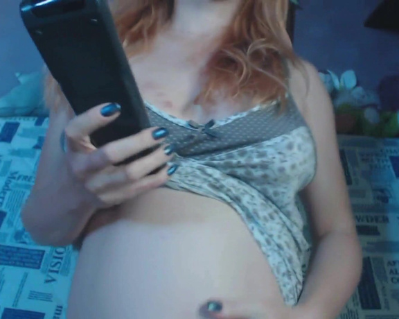 PregnantMiodelka - Squirting with big pregnant belly Face, Big Tits, Impregnation Fantasy, Pregnant, Squirt, Squirting, ManyVids