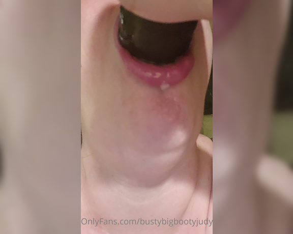 Bustybigbootyjudy - Watch and listen to me gag on this dildo Lots of spit
