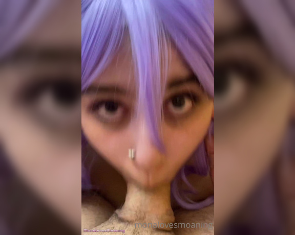 Monalovesmoaning - (Mona Flowers) - Purple Haired Kawaii Babe Loves To Suck Cock And Eat Cum @felixfuccs