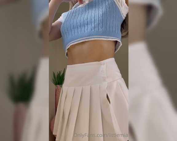 Littlemia - Playing in my skirt! I love to tease you