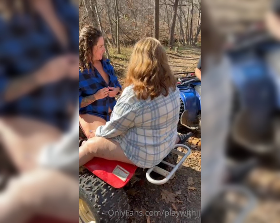 Playwithjj - Oops Weve Been Caught Sexy AF @delovelycurves & I were making out on our ATV by a stream