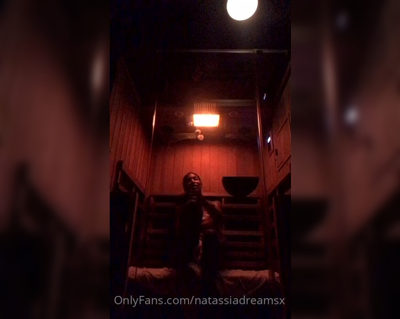 Natassia Dreams -  Watch me get all hot and sweaty in the infrared sauna,  Blowjob, Trans, Shemale On Male, Male On Shemale