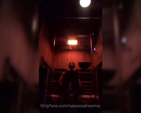 Natassia Dreams -  Watch me get all hot and sweaty in the infrared sauna,  Blowjob, Trans, Shemale On Male, Male On Shemale