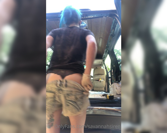 Savannahsiren - (Savannah Siren) - VAN UPDATE Sneaky ass shaking and tit flashing while I insulate my new home My mom was