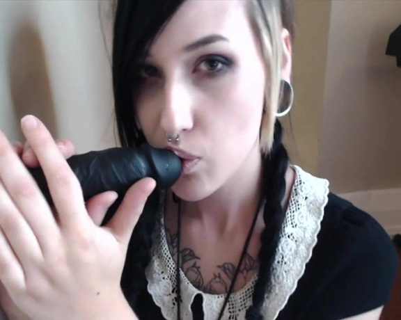 Obsidian Suicide - Wednesday Addams BJ and Dildo Riding, Amateur, Cosplay, Dildo Fucking, Dildo Sucking, Wet & Messy, ManyVids