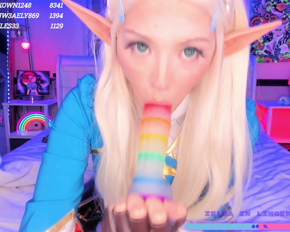 Rainbow -  Zelda live show hightlights,  Cosplay, Amateur, Dildo