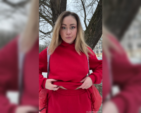 Hubofcandy - Some frozen boobs special for u #fyp #outdoor #flashing #public (27.01.2023)