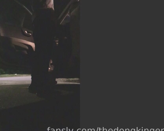 Thedongkinger - (Dong King) - Another session of dogging with this cheating whore out of the passenger side of my car. (22.12.2022)