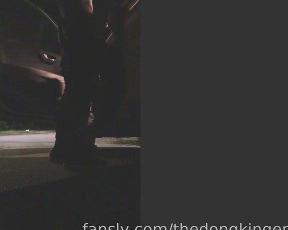 Thedongkinger - (Dong King) - Another session of dogging with this cheating whore out of the passenger side of my car. (22.12.2022)