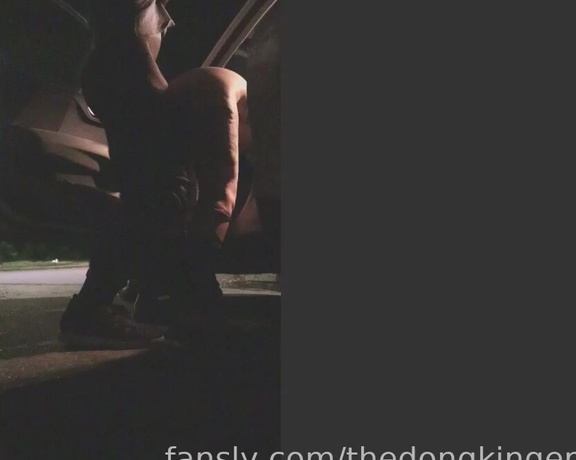 Thedongkinger - (Dong King) - Another session of dogging with this cheating whore out of the passenger side of my car. (22.12.2022)