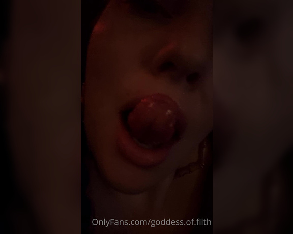 Goddess_of_filth - (Goddess Of Filth) - THIRSTY THURSDAY  I Just Sucked Off BIG APLHAS Cock  Cum Still Dribbling Out My Mouth & Cunt LET