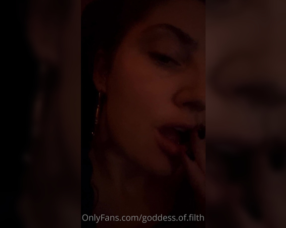 Goddess_of_filth - (Goddess Of Filth) - THIRSTY THURSDAY  I Just Sucked Off BIG APLHAS Cock  Cum Still Dribbling Out My Mouth & Cunt LET