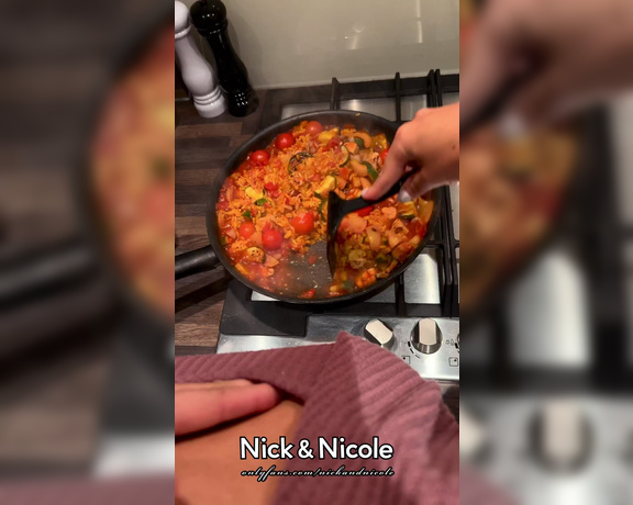 Nickandnicole - (Nick and Nicole) - He can’t keep his hands off me whilst I’m cooking dinner Who else couldn’t resist