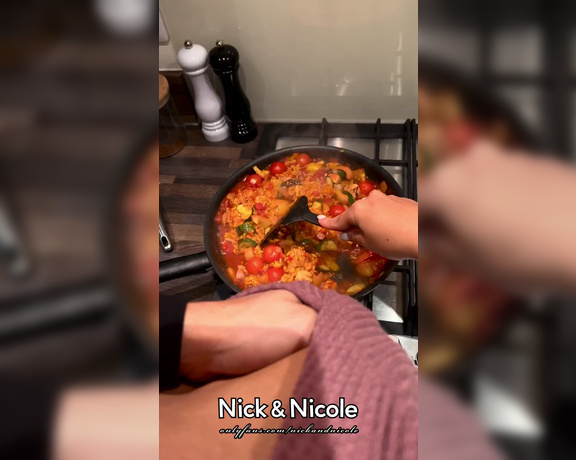 Nickandnicole - (Nick and Nicole) - He can’t keep his hands off me whilst I’m cooking dinner Who else couldn’t resist