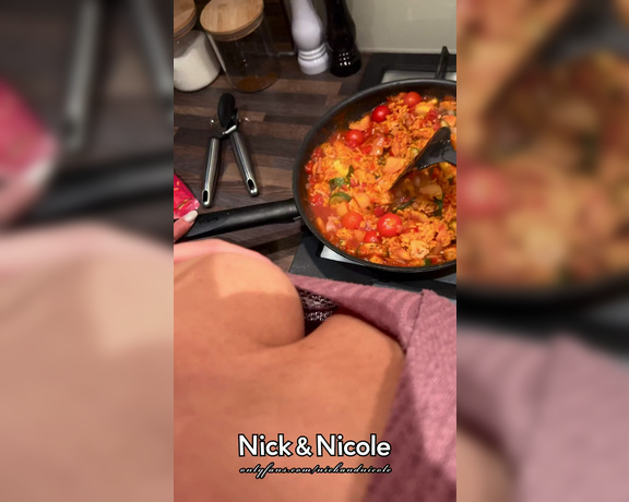 Nickandnicole - (Nick and Nicole) - He can’t keep his hands off me whilst I’m cooking dinner Who else couldn’t resist