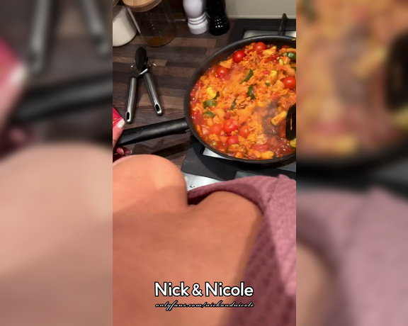 Nickandnicole - (Nick and Nicole) - He can’t keep his hands off me whilst I’m cooking dinner Who else couldn’t resist