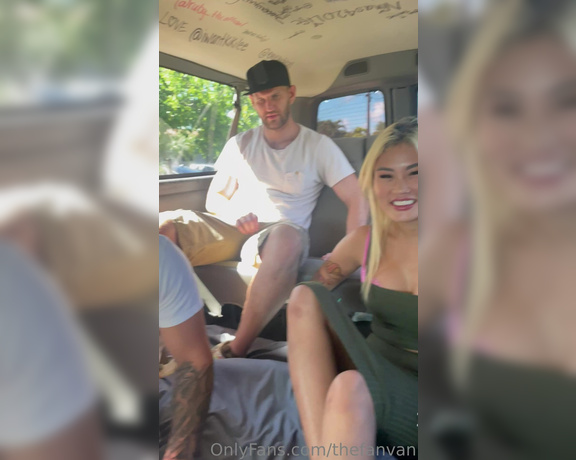 Thefanvan - FanBus 67 The first 2 Guys 1 Girl on @TheFanVan ! After her first video, big titty Asian @lolatess 1