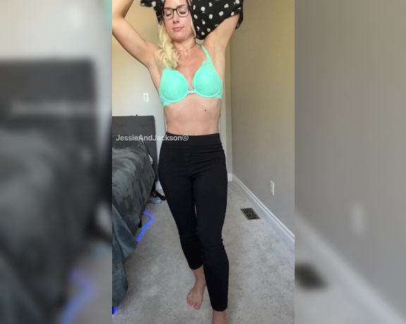 Jessieandjackson - (Jessie and Jackson) - Stripping out of my work clothes and showing you what lingerie I had on underneath