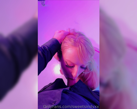 Sweetsindyxx - (Sweet Sindy) - Just a minute teasing blowjob for u Cumshot, spit in face and gagging in the nex