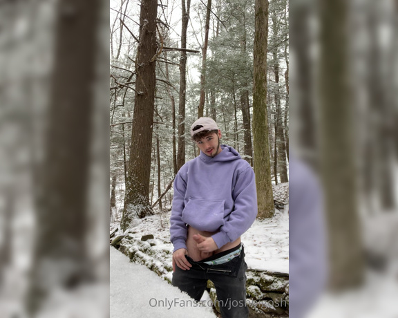Joshbigosh - Wanking in a winter wonderland swipe to see the video. Who wants to see me blow the load 2