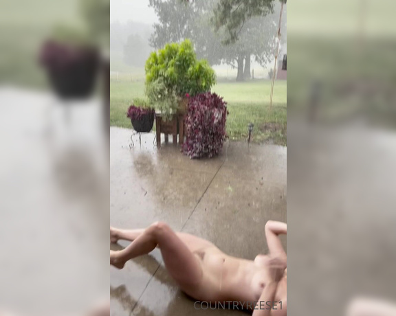 Countrybanger - (Reese Leon) - Here’s the full length video of me playing naked in a rainstorm !! I figured I should reward