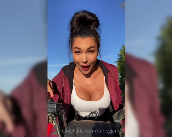 RaineyJames OnlyFans OMG I snuck off into the woods and fucked my tight Video,  Solo, Big Tits, Big Ass