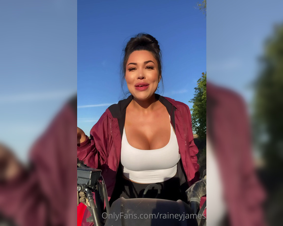 RaineyJames OnlyFans OMG I snuck off into the woods and fucked my tight Video,  Solo, Big Tits, Big Ass