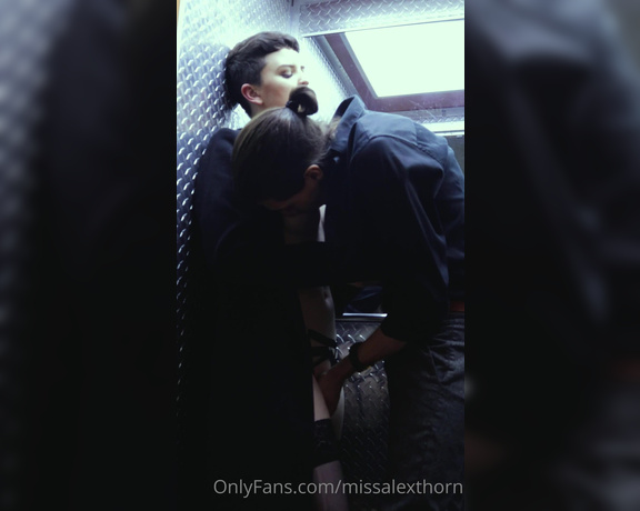 Missalexthorn - (Alexandra Thorn) - Ethan & I have a little fun in our elevator. D We probably shouldnt have chosen the one in our own