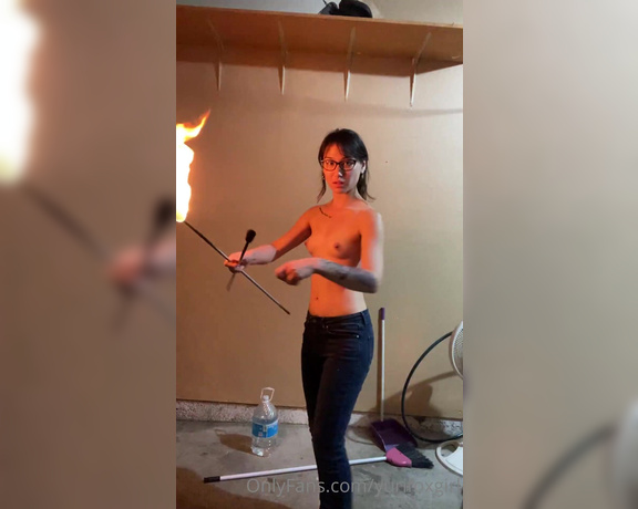 Your Japanese Kinky GF (Yurifoxgirlvip) - So I am a fire eater and artist found a video of some tricks I did last year. Would you