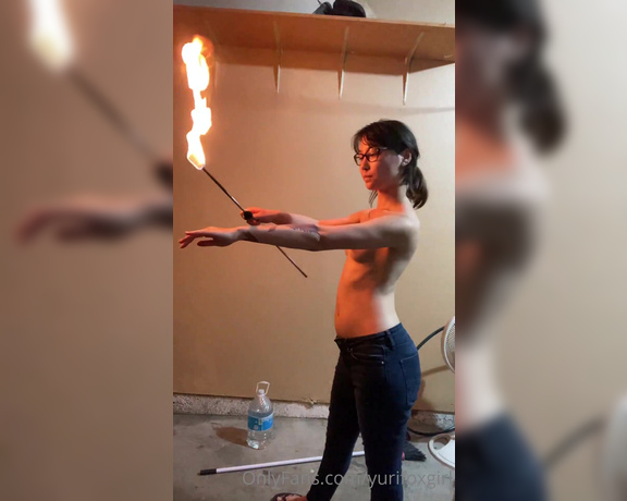 Your Japanese Kinky GF (Yurifoxgirlvip) - So I am a fire eater and artist found a video of some tricks I did last year. Would you