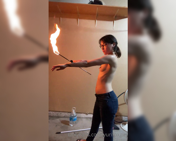 Your Japanese Kinky GF (Yurifoxgirlvip) - So I am a fire eater and artist found a video of some tricks I did last year. Would you