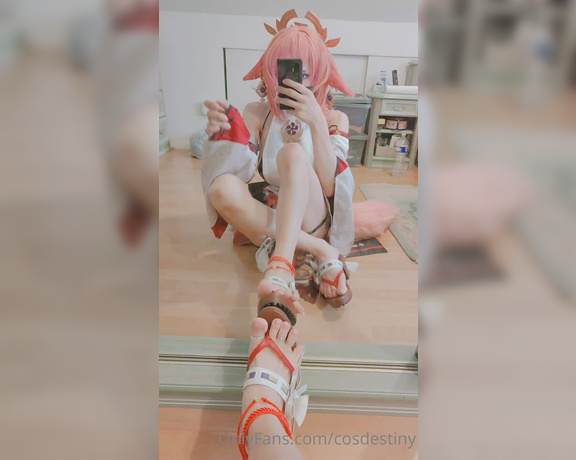 Destiny AKA Cosdestiny - Full free set of yae miko feet fetish , armplit , topless