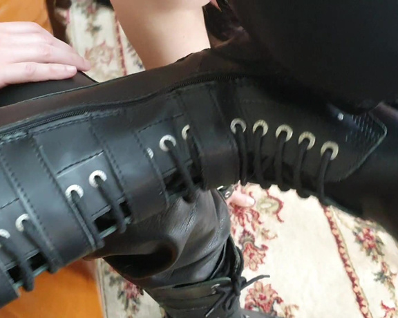 Ezada Sinn aka Ezada - This goes easier than I thought! Look at My cuckold slut licking hubbys dirty boots and cleaning My