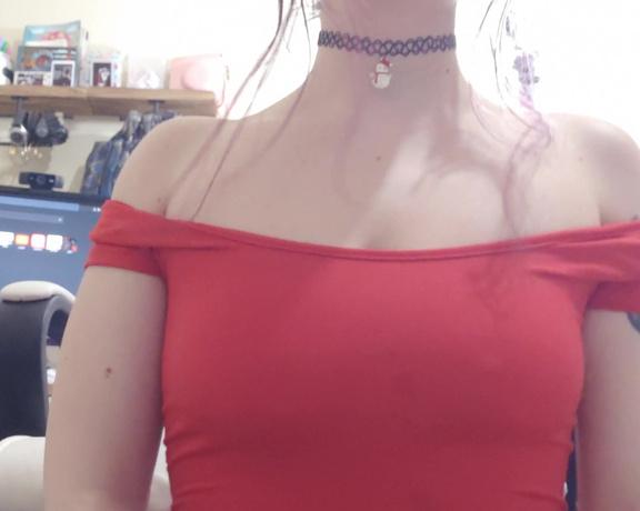 LilRedVelvet - red bodysuit cum