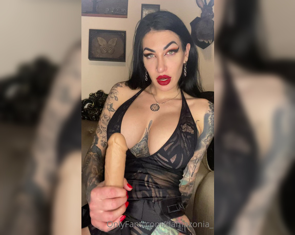 Mistress Damazonia aka Damazonia_ - Suck on my strap on, boy. Then get ready to be pinned against the wall and fucked