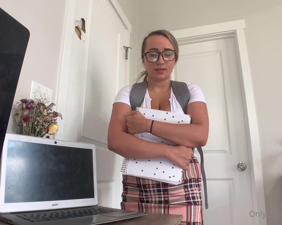 Queef Queen aka Littlelaine - SWEET SCHOOL GIRL  (Swipe to watch) I really can’t bring this failing grade home to my mom 2