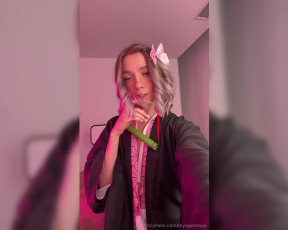 Leya Gornaya aka Leyagornaya - Hot tik toks in a Nezuko cosplay Tip $15 under this post, to get 5 naked 18+ tik tok video 5