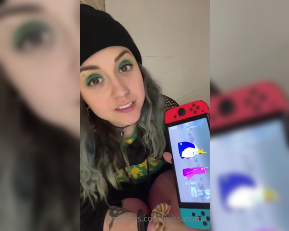 Miss Arcana aka Missarcana - This is the live I did on TikTok last night! Nylon ripping, apple eating, adventure time and arcana.