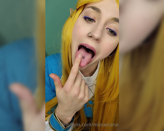 Miss Arcana aka Missarcana - Zelda video #2  Mouth and Ahegao (and maybe a little touchy touchy)