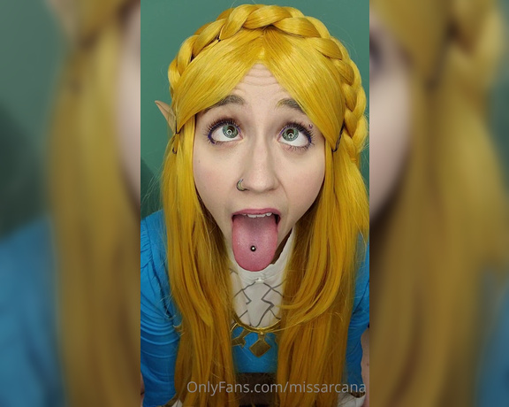 Miss Arcana aka Missarcana - Zelda video #2  Mouth and Ahegao (and maybe a little touchy touchy)