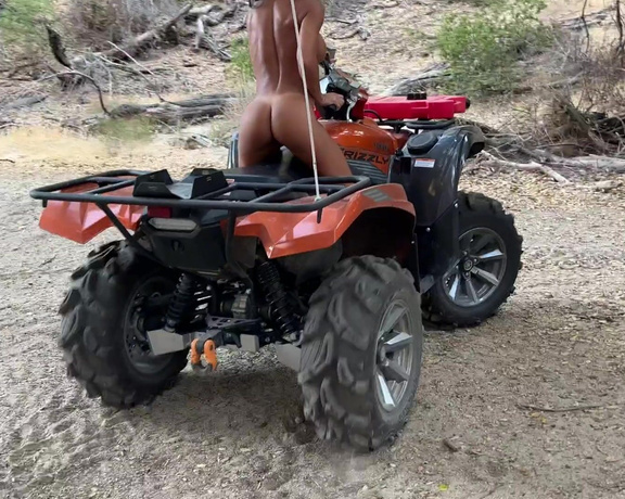 Miss Lexa aka Misslexa - Look at me im driving an ATV butt naked