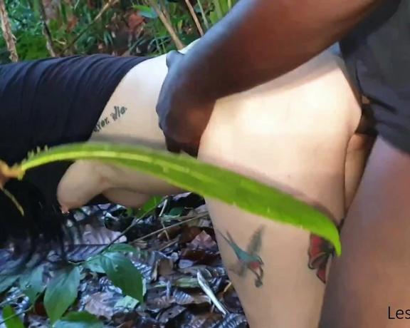 Adeline Lafouine - Adeline fucked in the rainforest part I, Cum In Mouth, Forest, Interracial, MILF, Outdoors, ManyVids