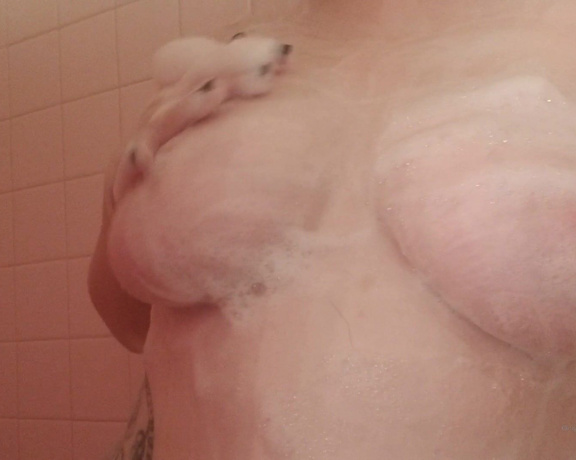 Violet October -  Soapy shower tits .,  Big Tits, Tattoo